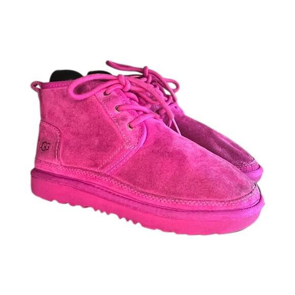 Girls UGG Australia Classic Neumel Chukka Lace Up Boots Size 3 Pink - Picture 3 of 5